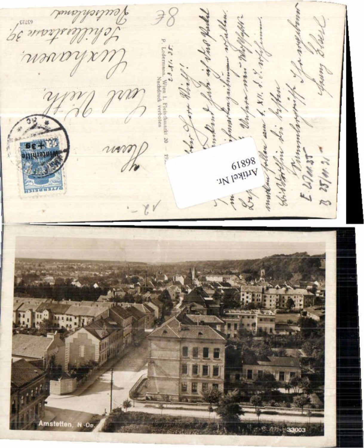 86819,Amstetten Teilansicht 1935 Winterhilfe