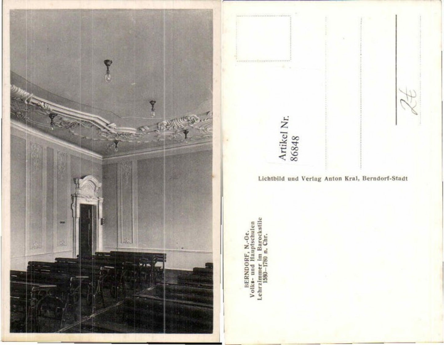 86848,Berndorf Lehrzimmer Barock Stil