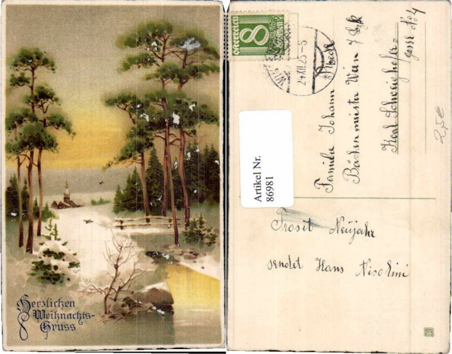 86981, Christmas Trees Forest 1925