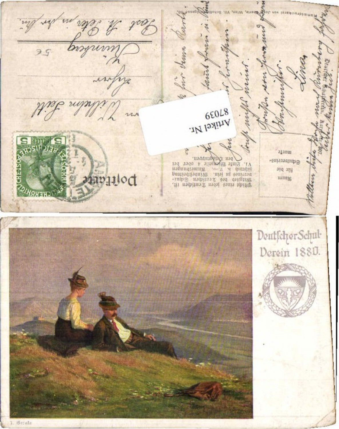 87039,Schulverein 807 Jäger Jagd Frau J. Straka