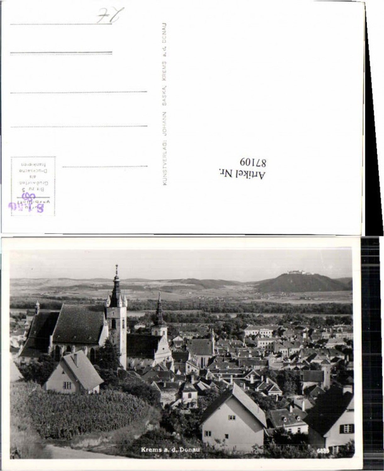 87109,Krems a.d. Donau Teilansicht m. Furth Göttweig