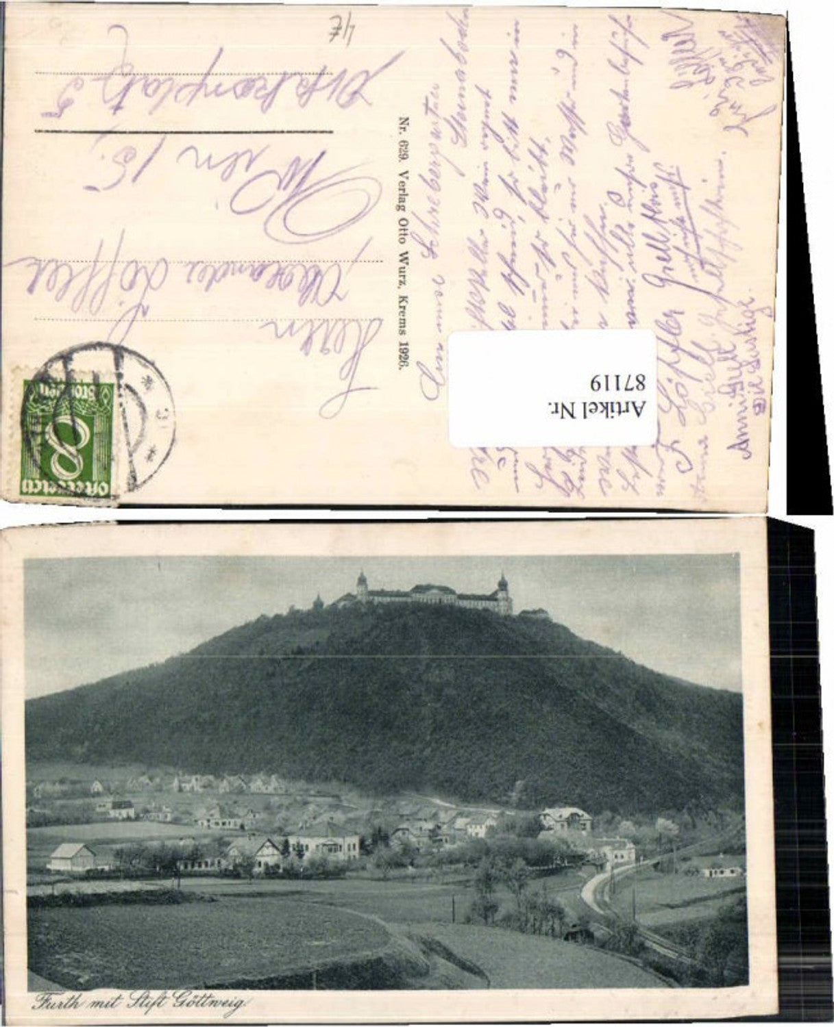 87119,Furth bei Göttweig Häuseransicht 1926