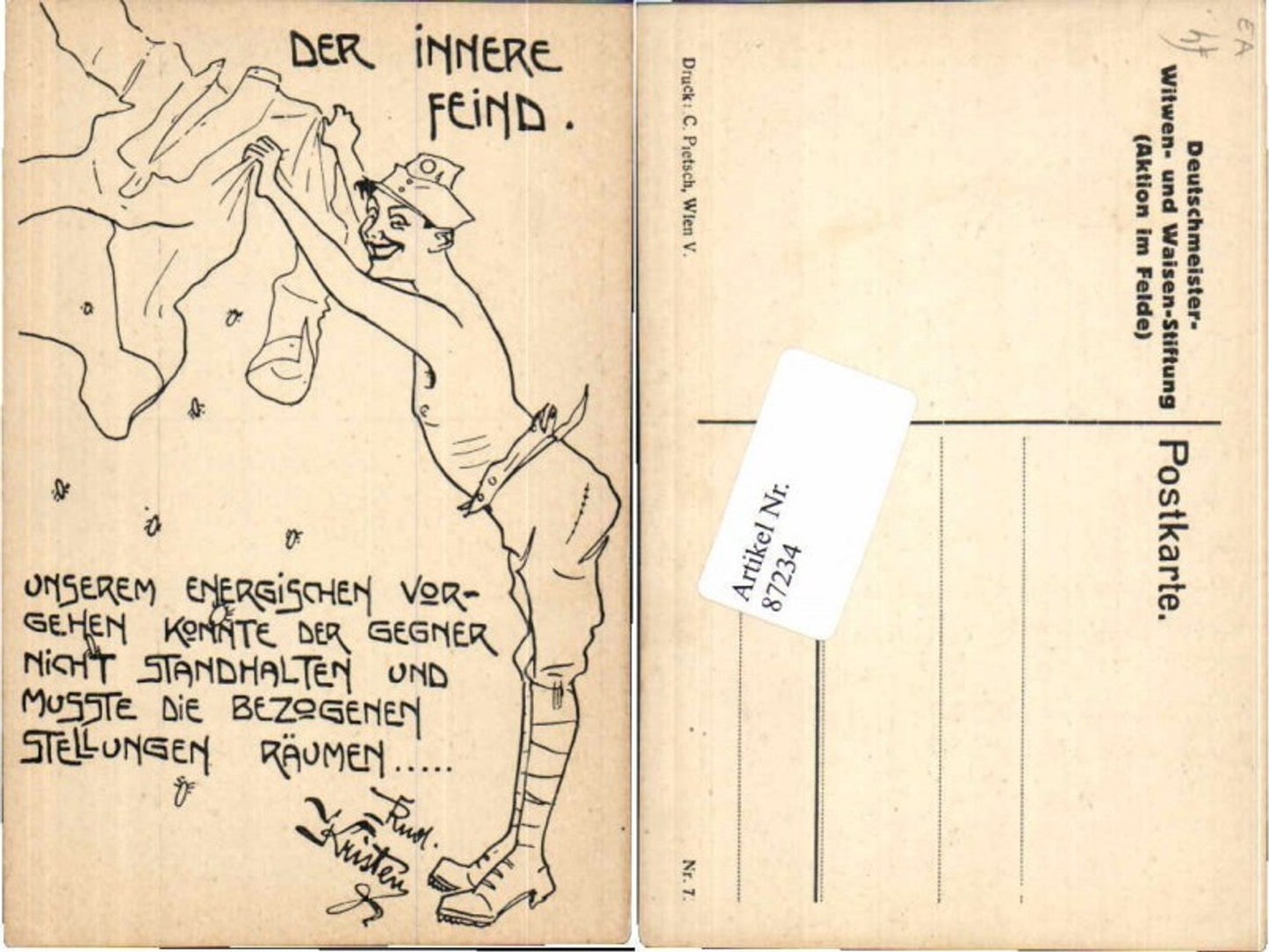 87234,Rudolf Kristen Karikatur Nr 7 Innere Feind