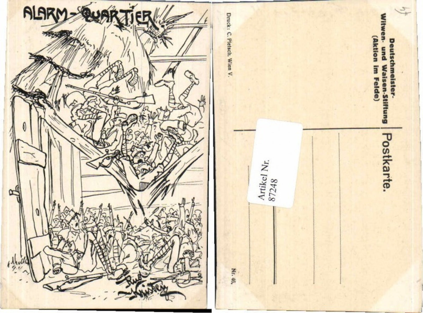 87248,Rudolf Kristen Karikatur Nr 46 Alarm Quartier