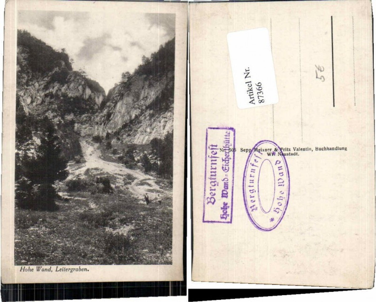 87366,Hohe Wand Leitergraben Partie Bergturnfest