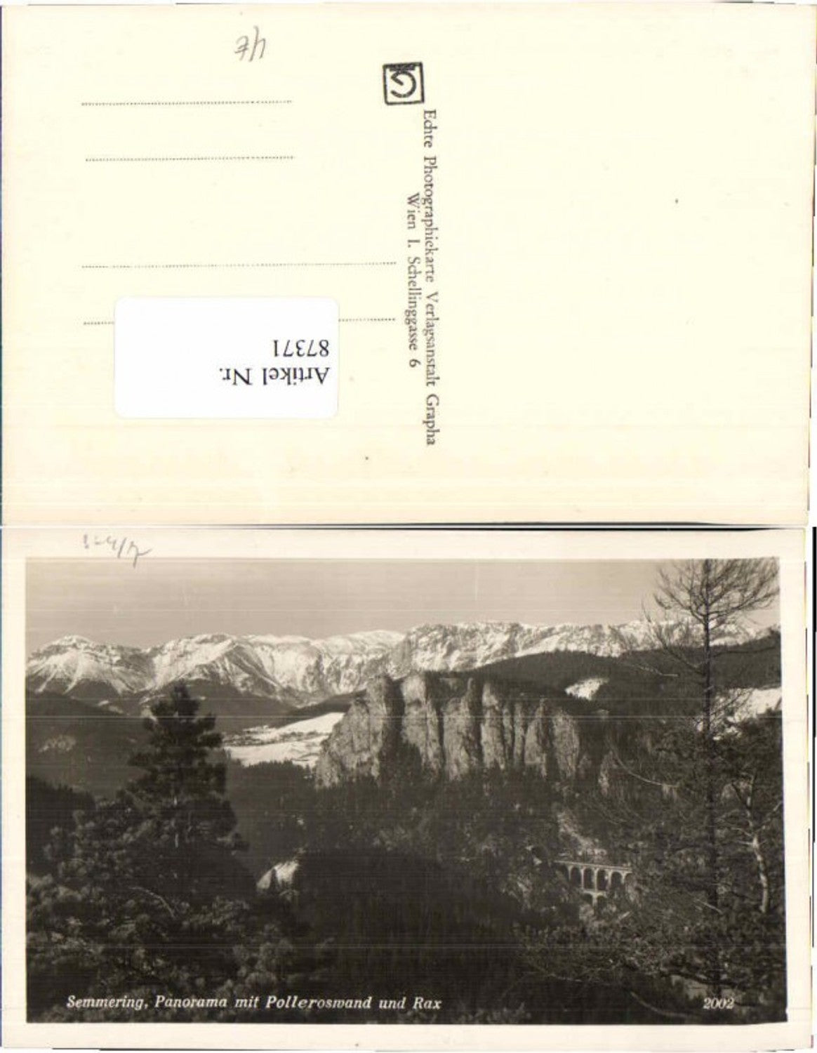 87371,Semmering Polleroswand Rax Semmeringbahn Viadukt