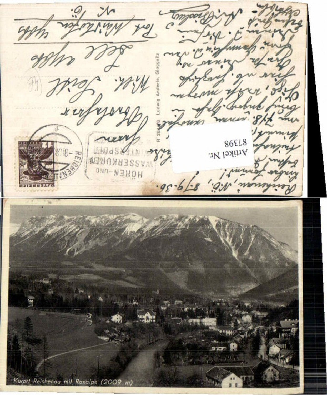 87398,Reichenau m Rax Totale 1930