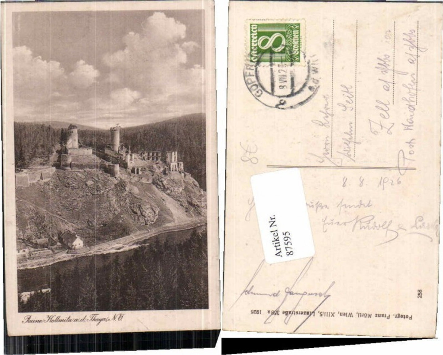 87595,Ruine Kollmitz a.d. Thaya Göpfritz
