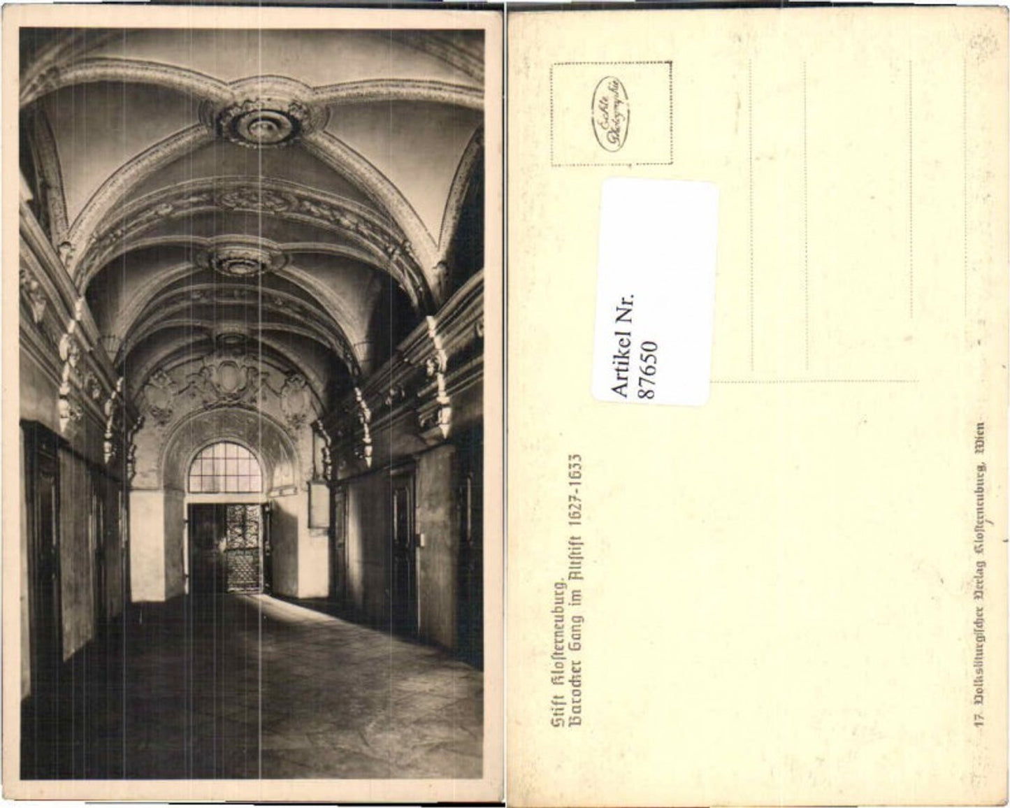 87650,Klosterneuburg Barock Gang Stift