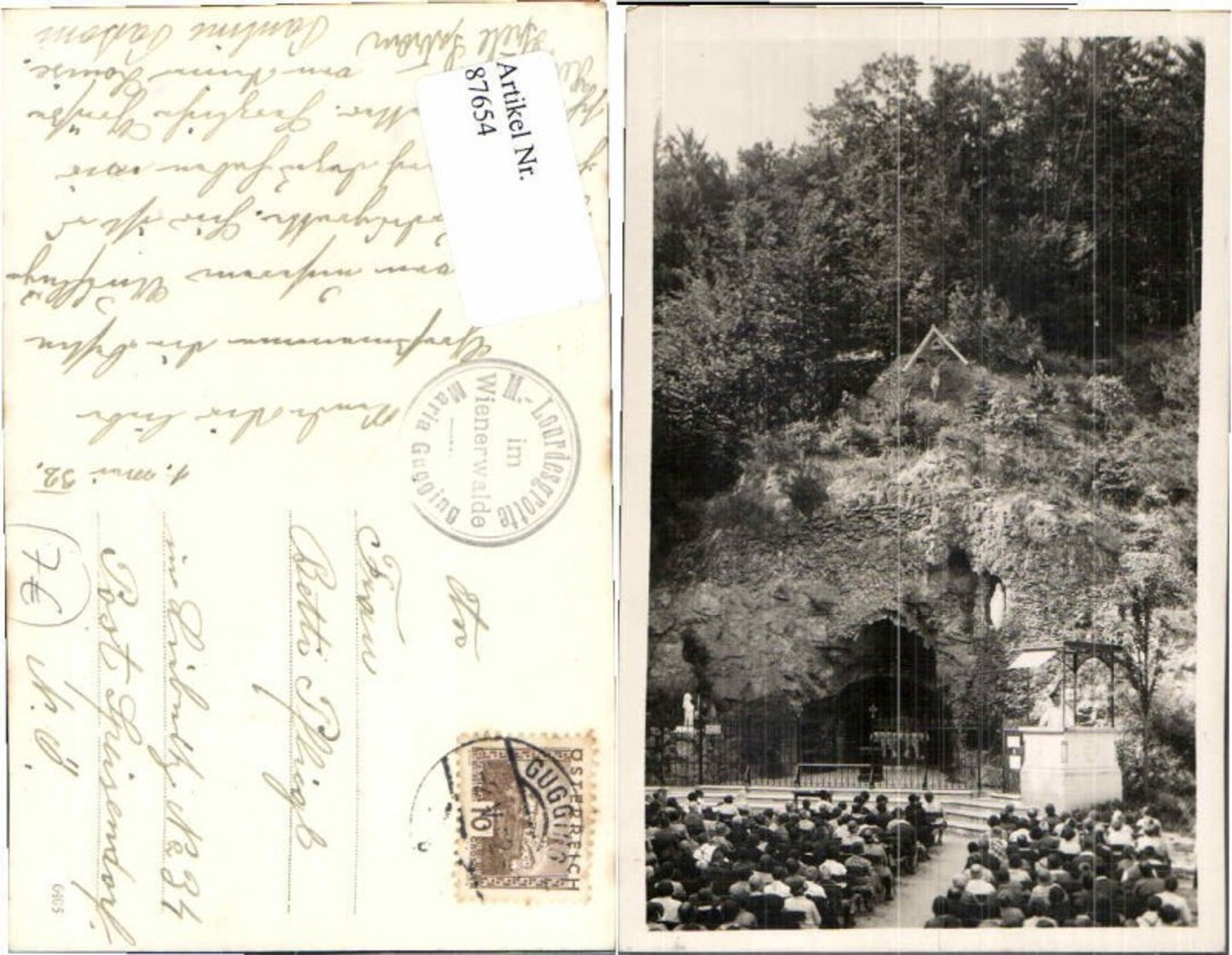 87654,Maria Gugging Lourdesgrotte Messe