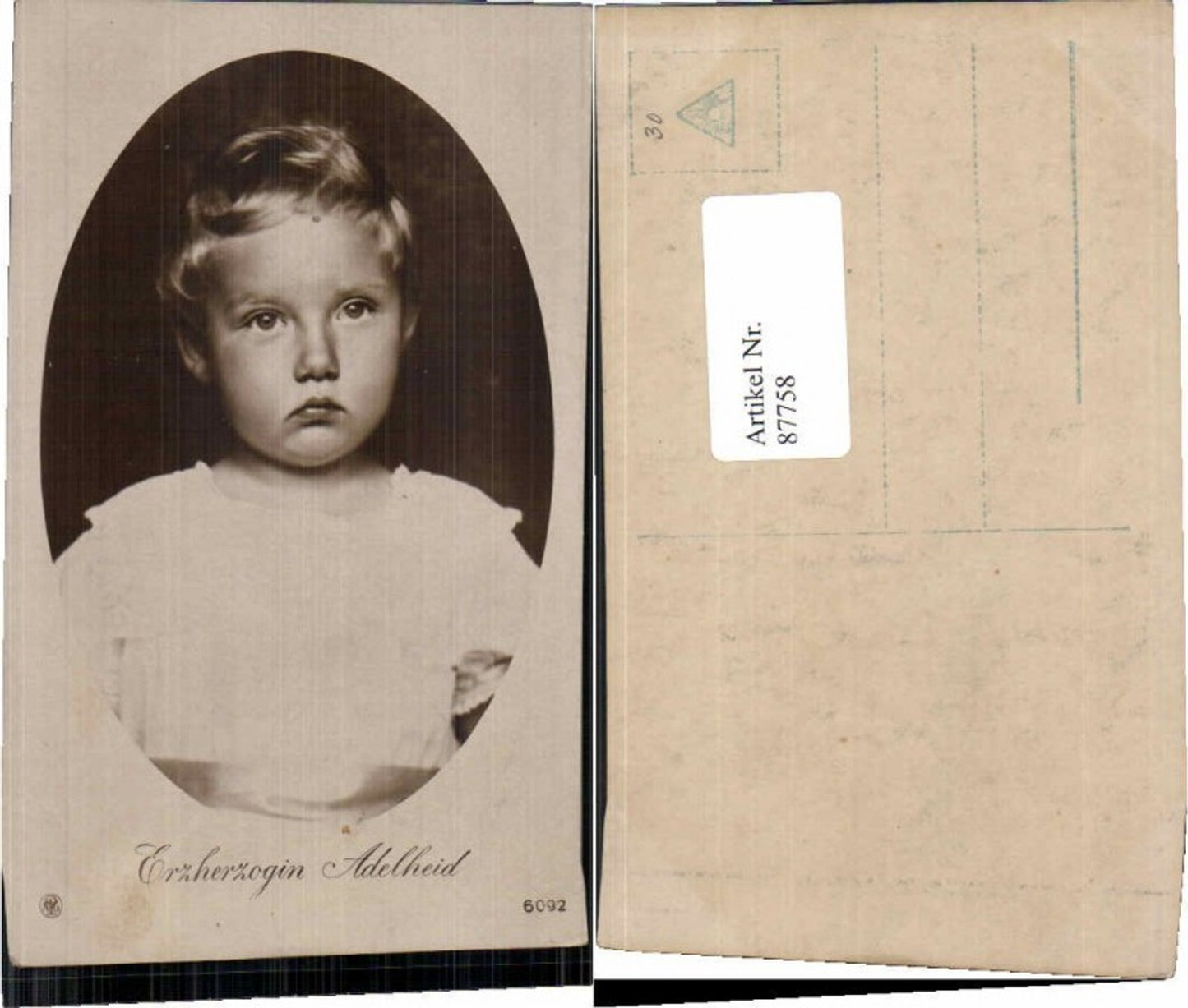 87758,NPG 6092 Erzherzogin Adelheid Portrait