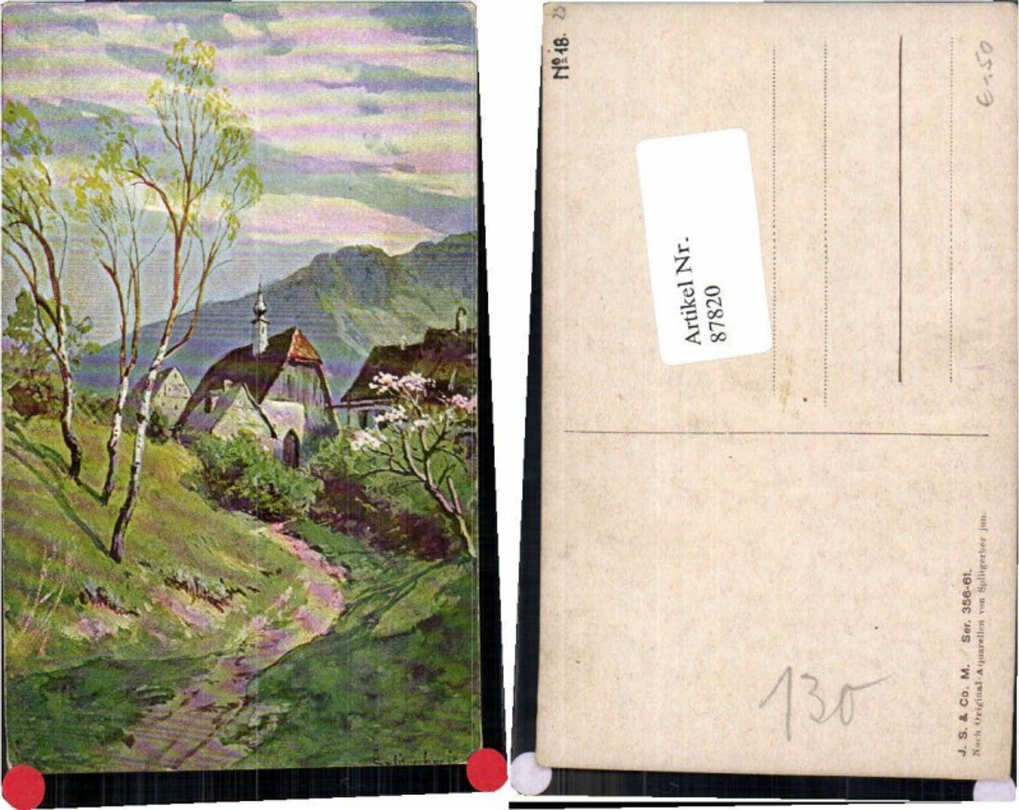 87820, Splitgerber Jr. Great artist card church