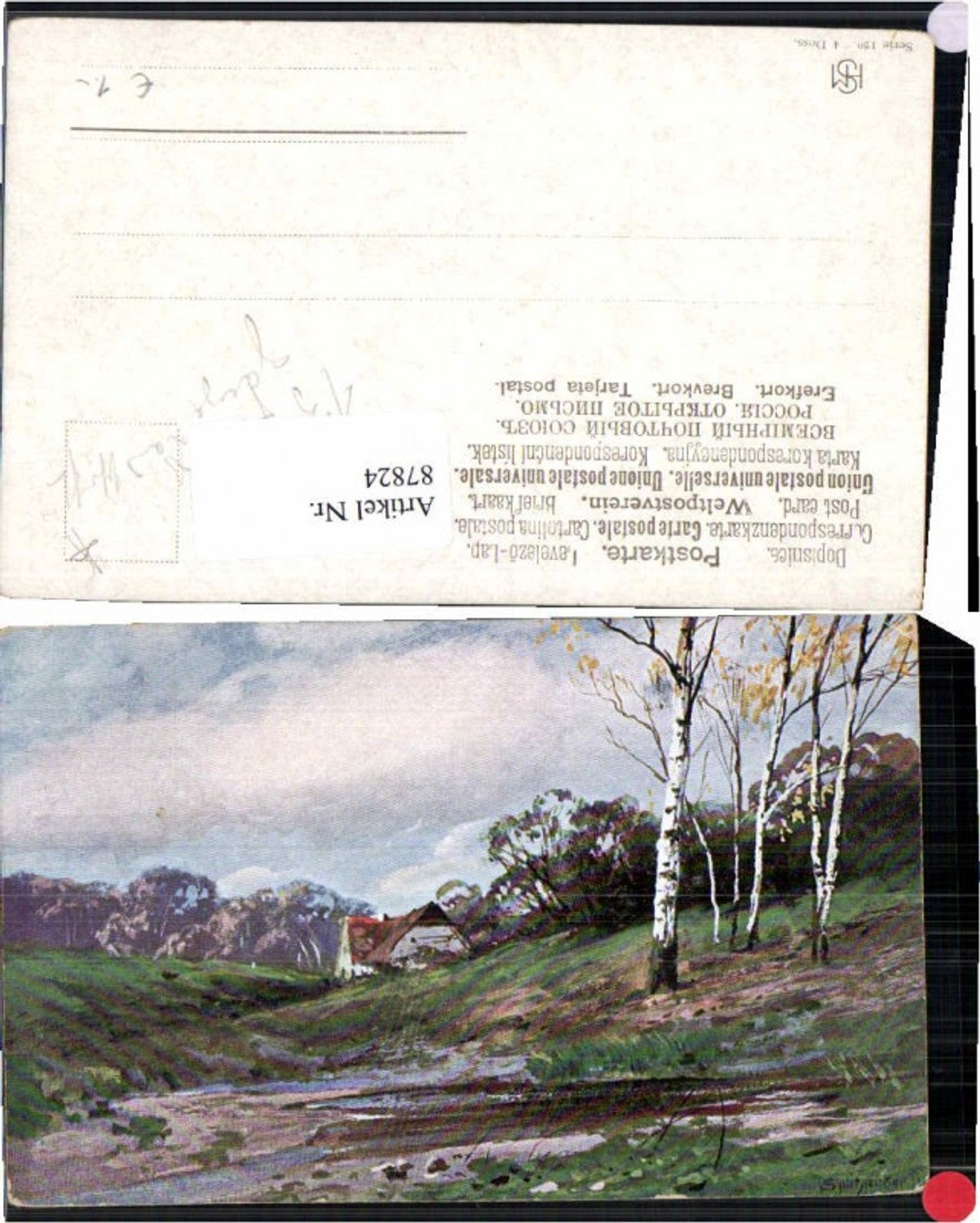 87824,Splitgerber jun. Bäume Häuser Lerchen