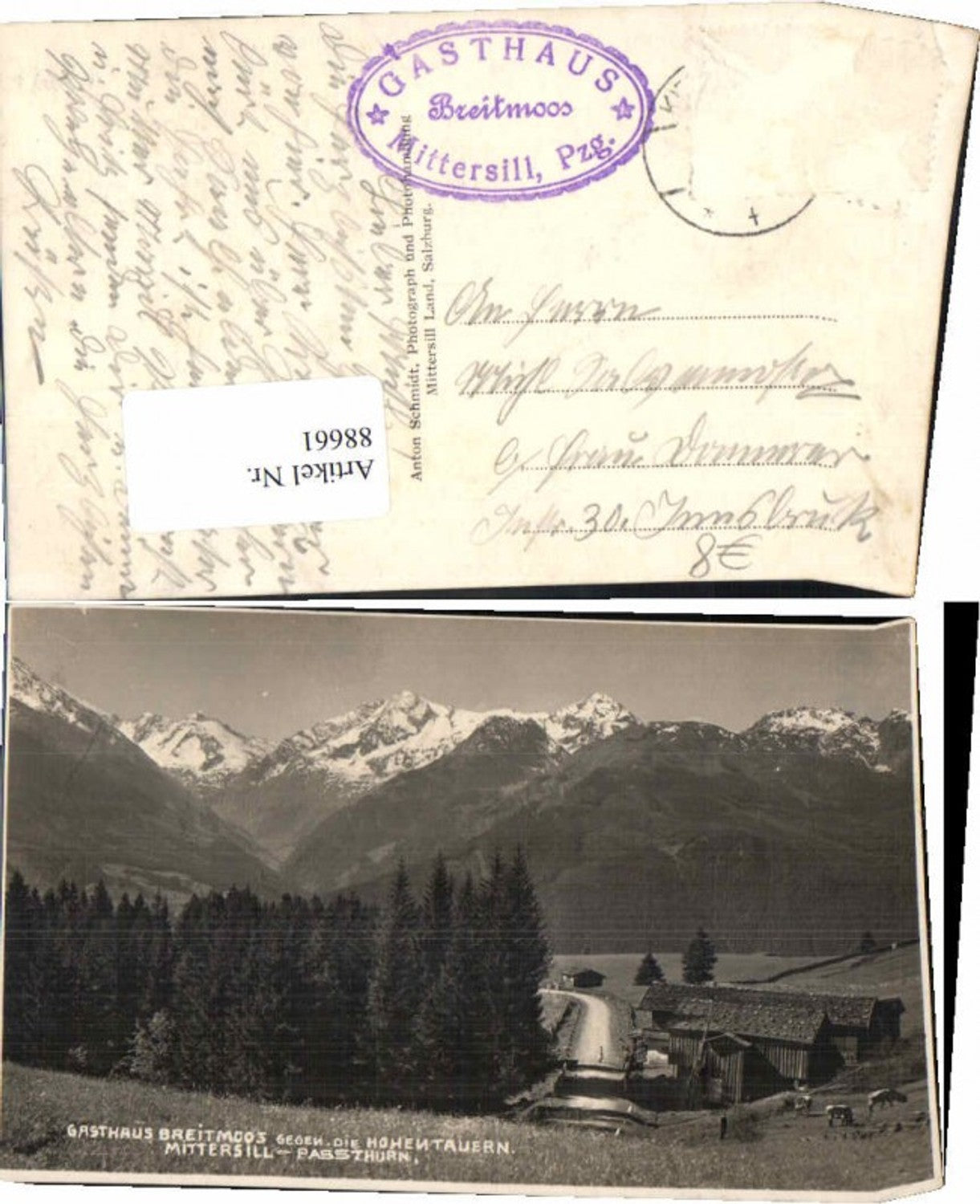 88661,RARE FotoAK Gasthaus Breitmoos Mittersill Lofer