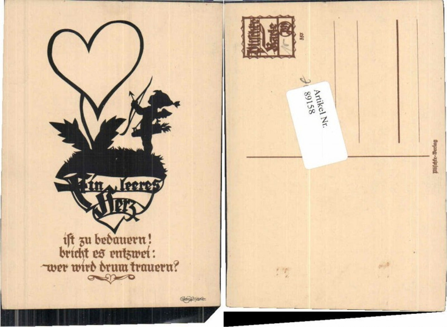 89158,Plischke Scherenschnitt 357 Engel Amor Herz