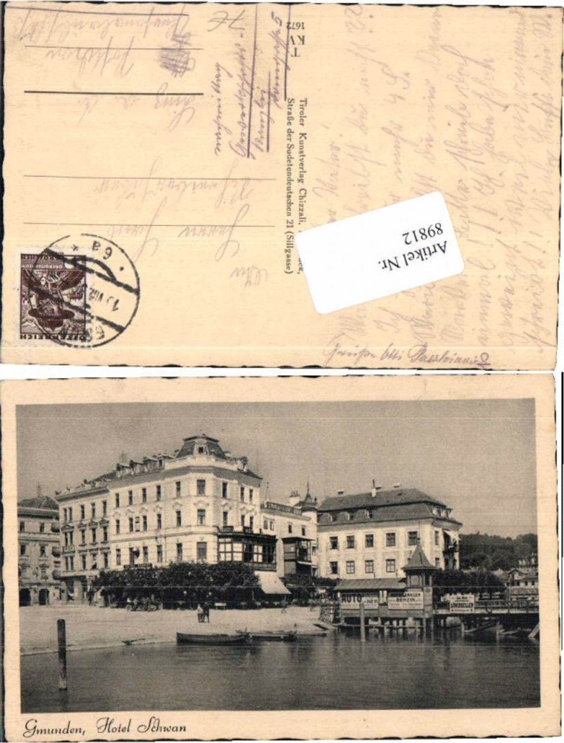89812,Gmunden Hotel Schwan Partie 1930