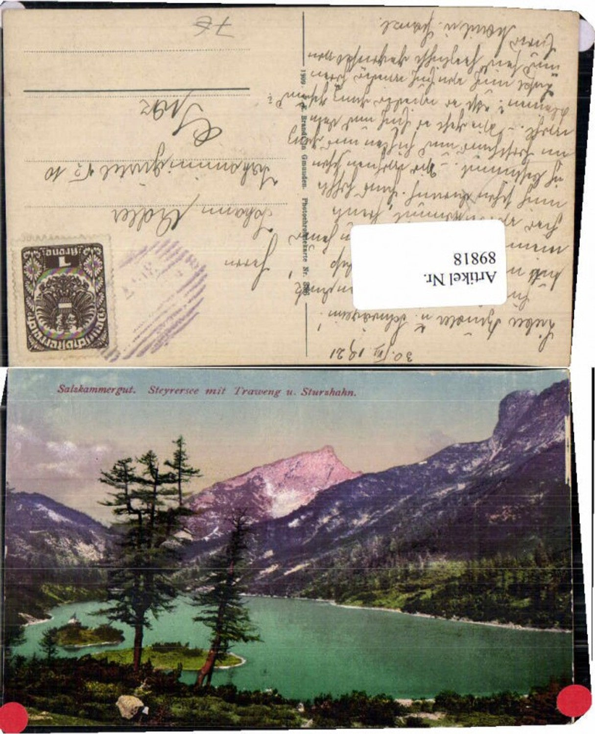 89818,Steyrersee m. Traweng b. Goisern pub Brandt 336