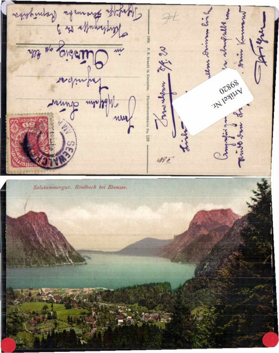 89820,Rindbach bei Ebensee Salzkammergut Brandt 188