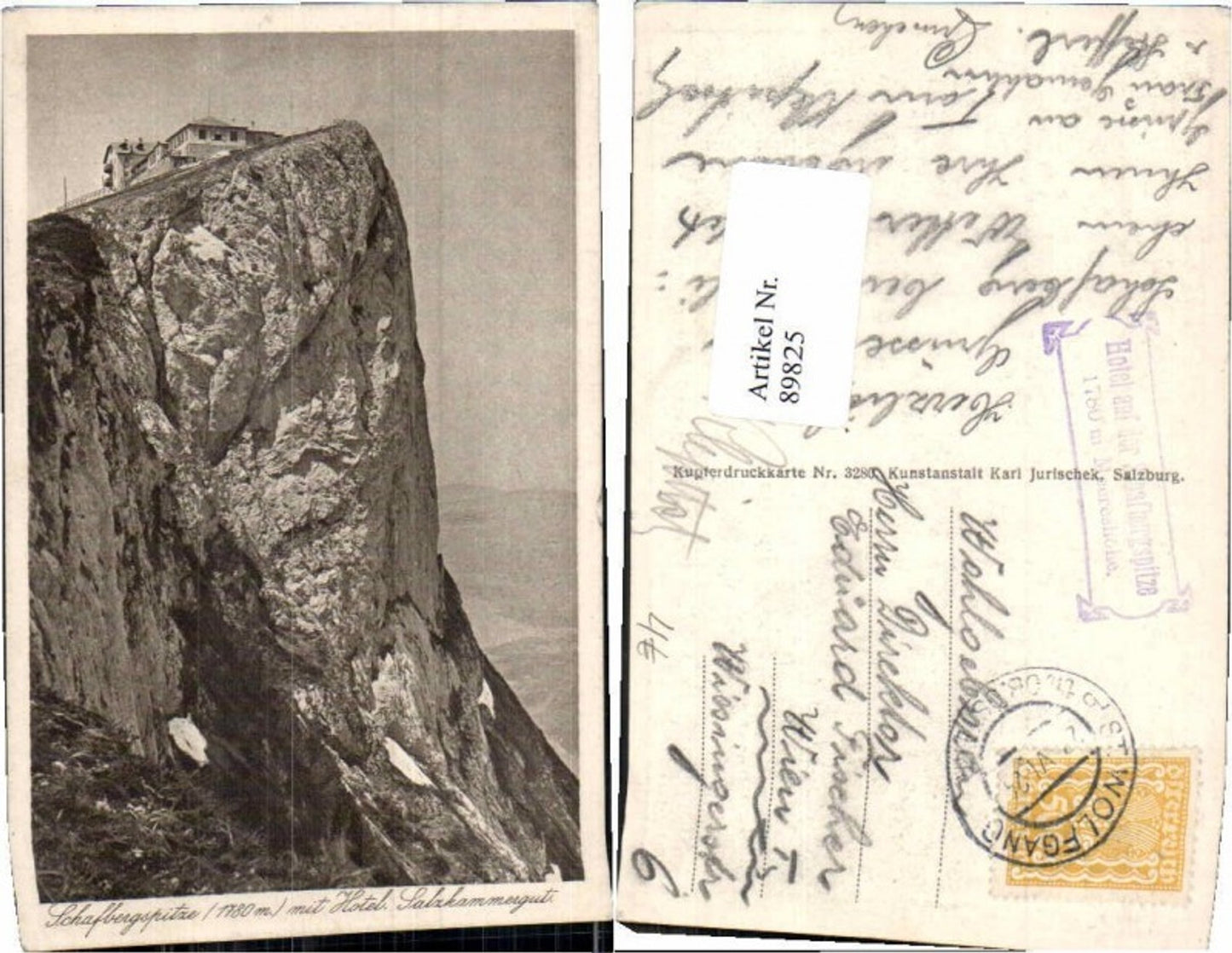 89825,Schafberg St Wolfgang Hotel 1924