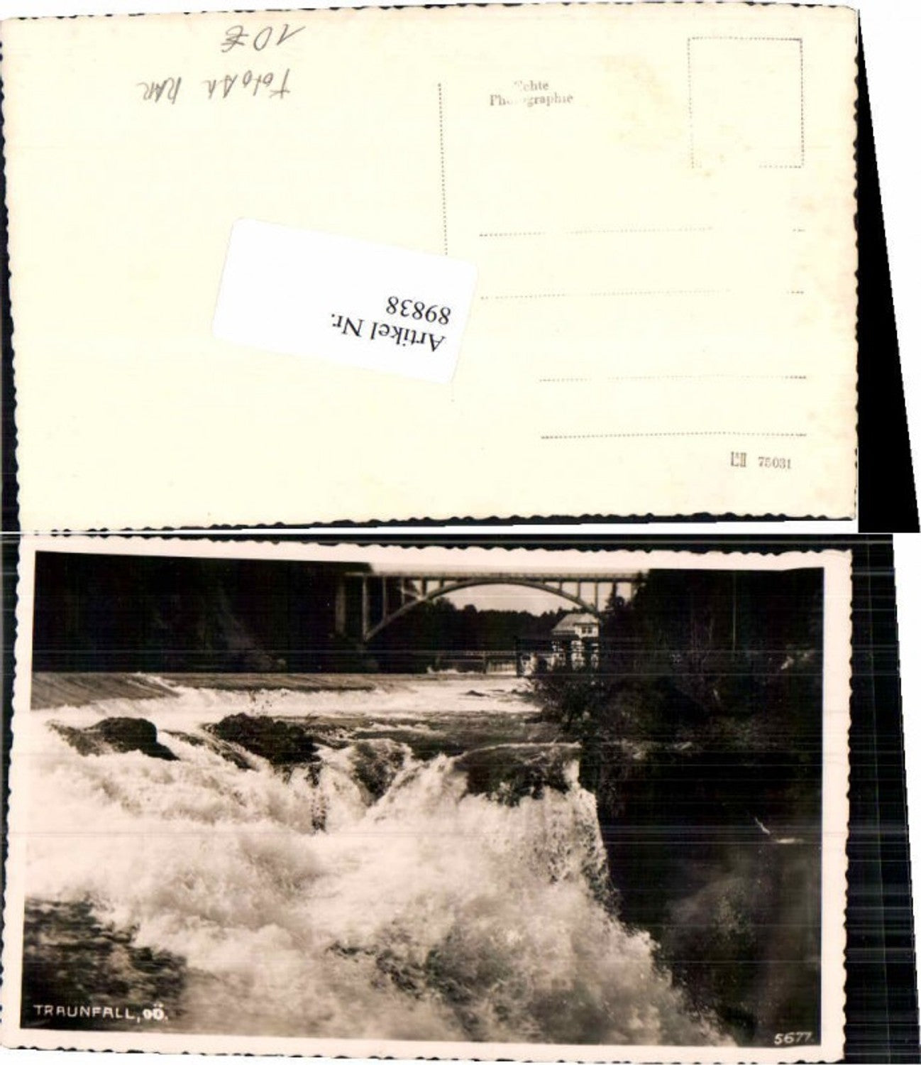 89838,Traunfall b. Gmunden Fotokarte Selten!!! 1930