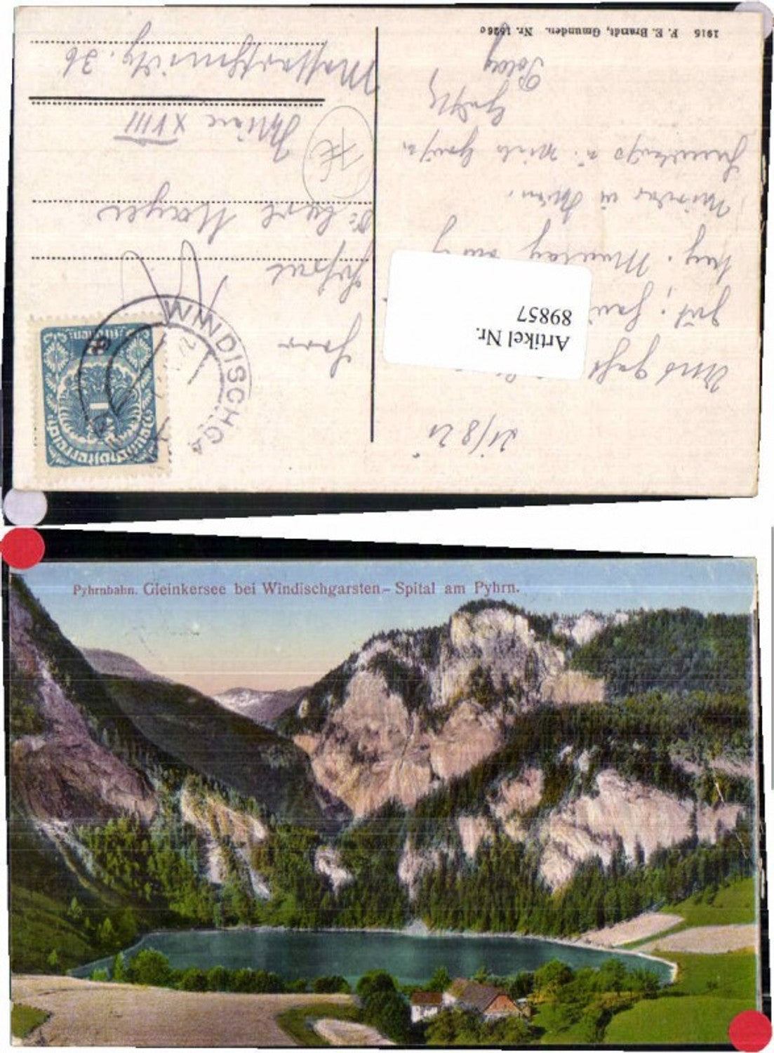 89857,Pyhrnbahn Gleinkersee Spital am Pyhrn Brandt 1526c Windischgarsten