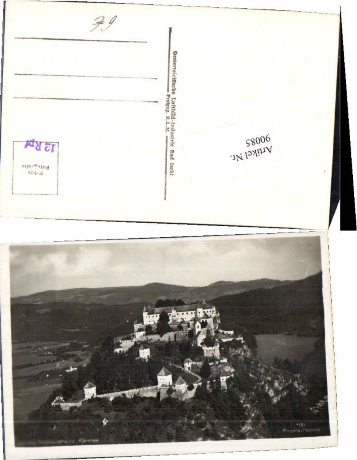 90085,Fliegeraufnahme Nr. 1151 Hochosterwitz St Veit a.d. Glan