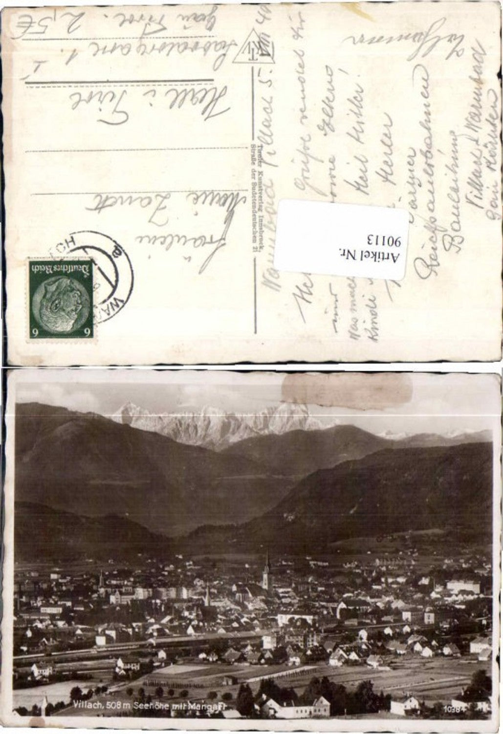 90113,Villach m. Mangart 1940