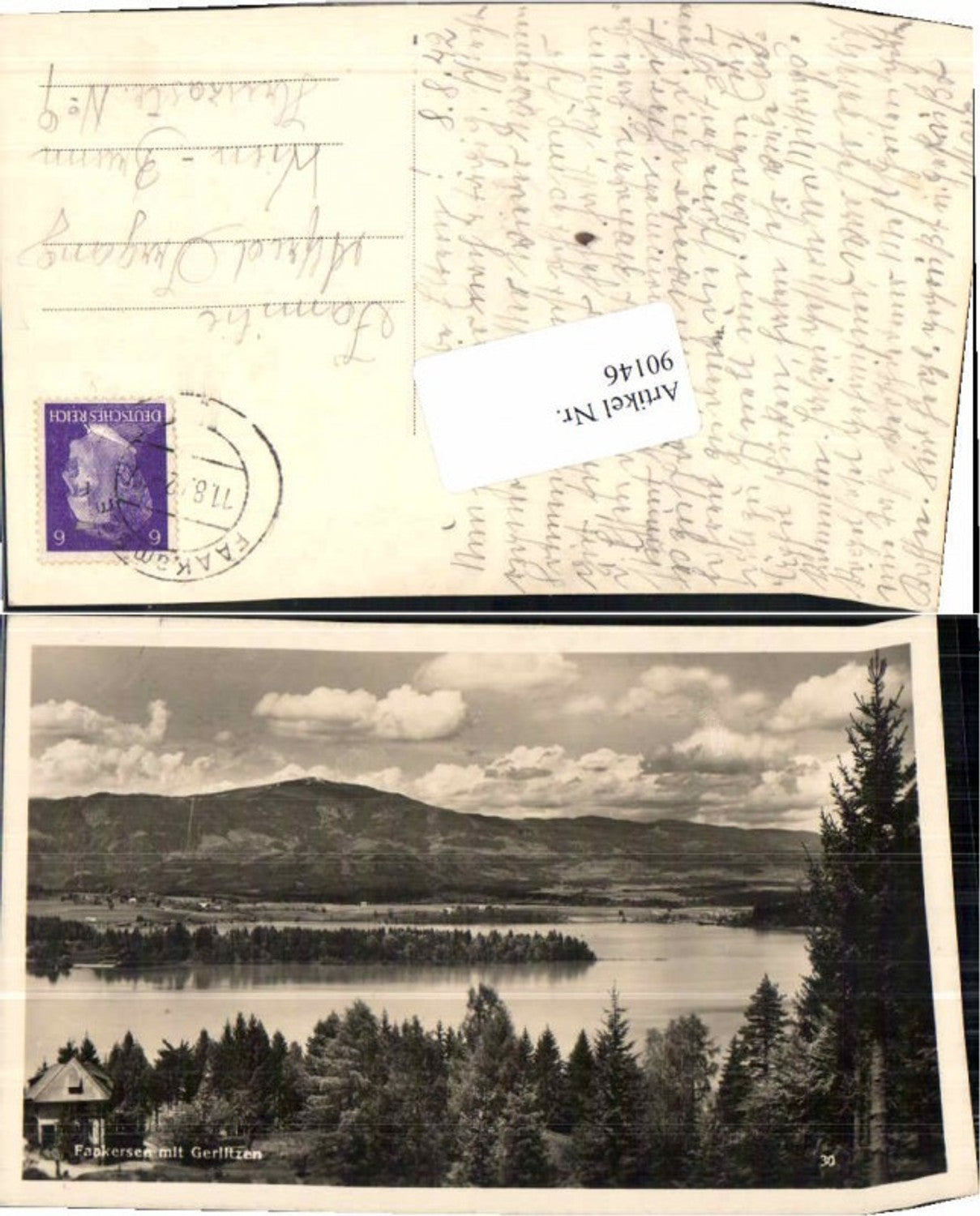 90146,Faakersee m. Gerlitzen 1942 Faak