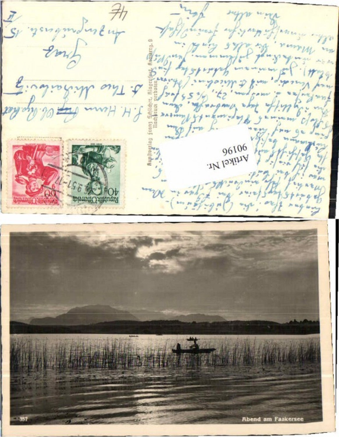 90196,Abend am Faakersee Faak Drobollach Boot