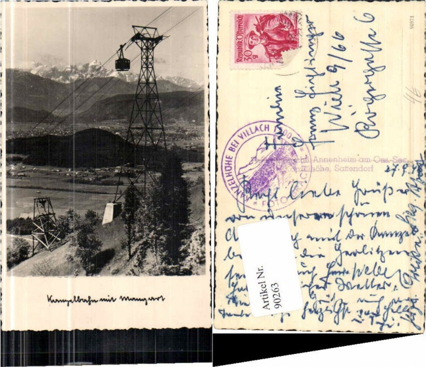 90263,FotoAK Kanzelbahn m. Seilbahn Villach