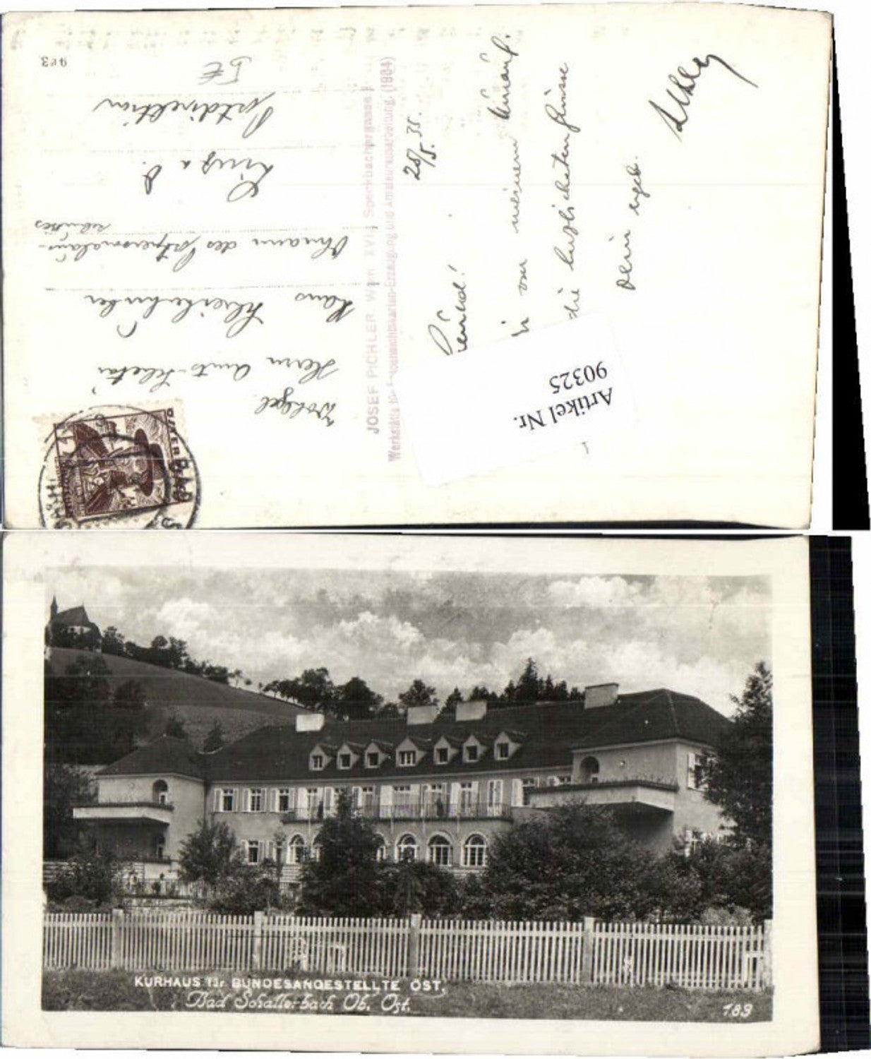 90325, Schallerbach Kurhaus Federal Employees 1930