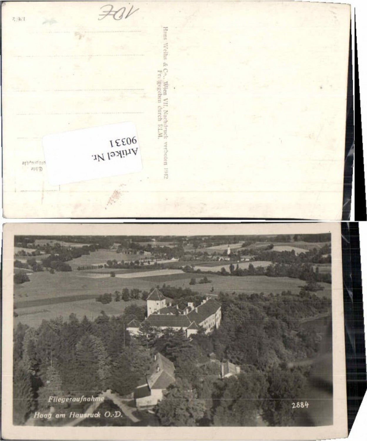 90331, Aerial photograph of Haag am Hausruck 1940