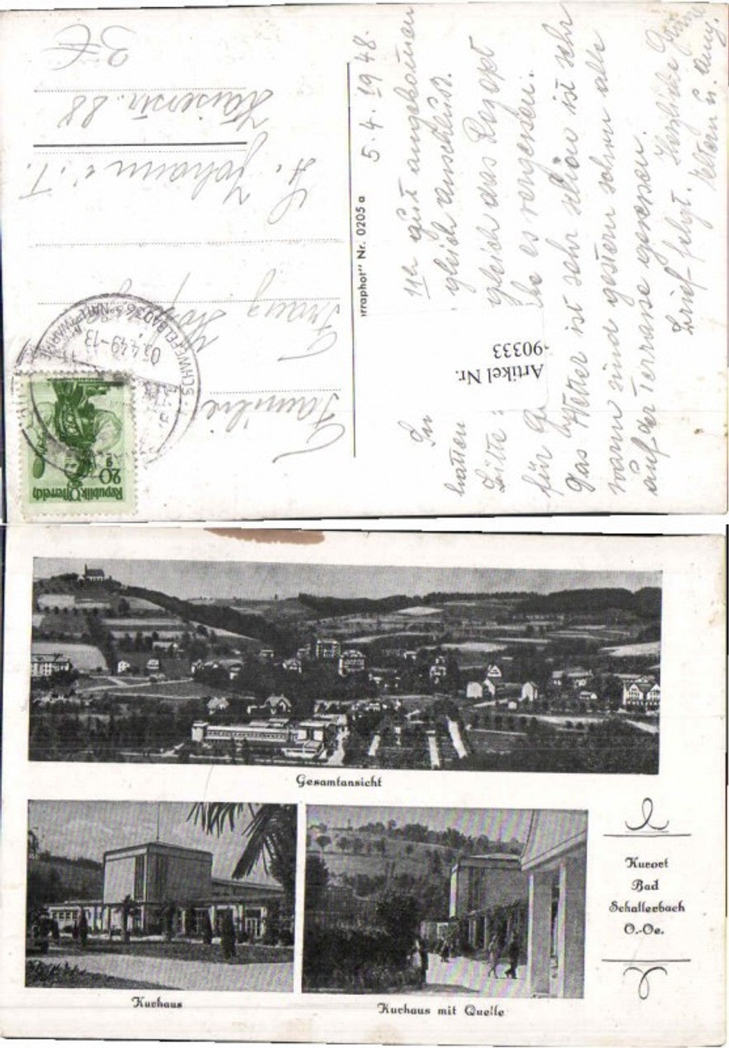 90333, Schallerbach Multi-image 1949