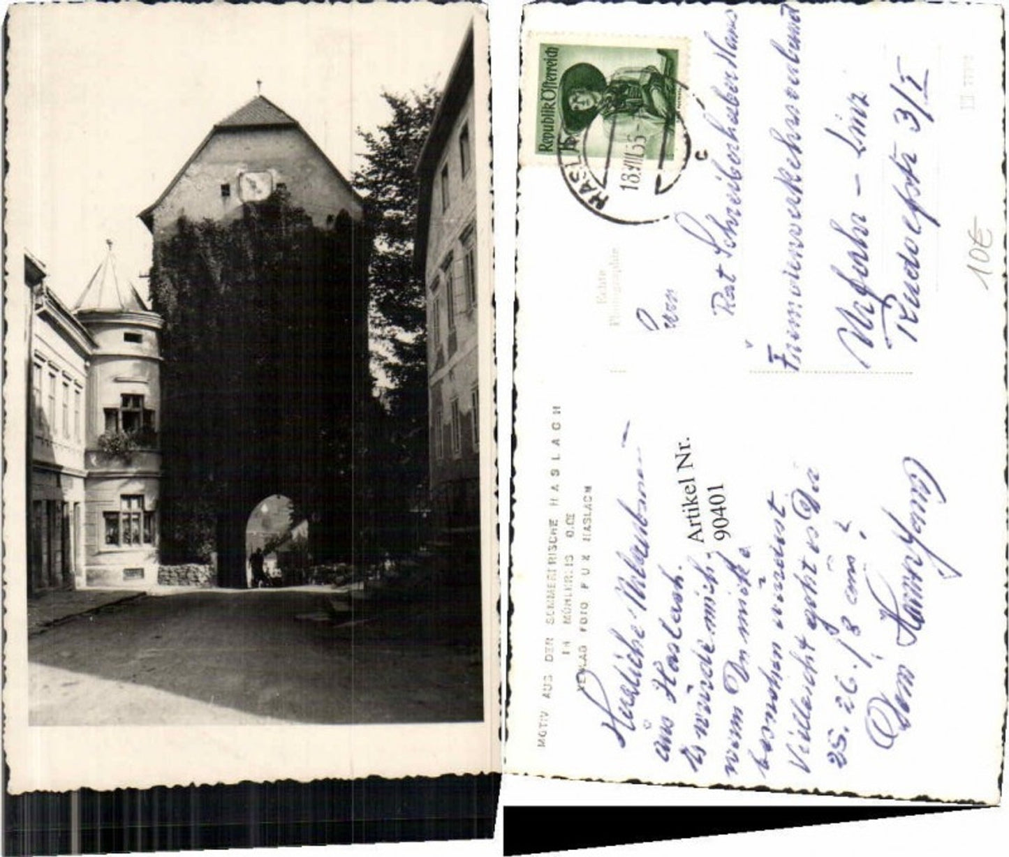 90401, Haslach ad Mühl Motif Photo AK RAR