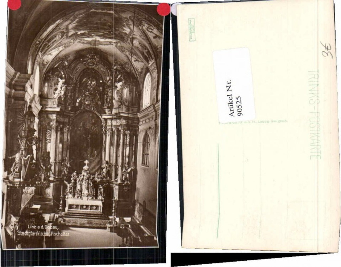 90525,Linz a.d. Donau Stadtpfarrkirche Innen