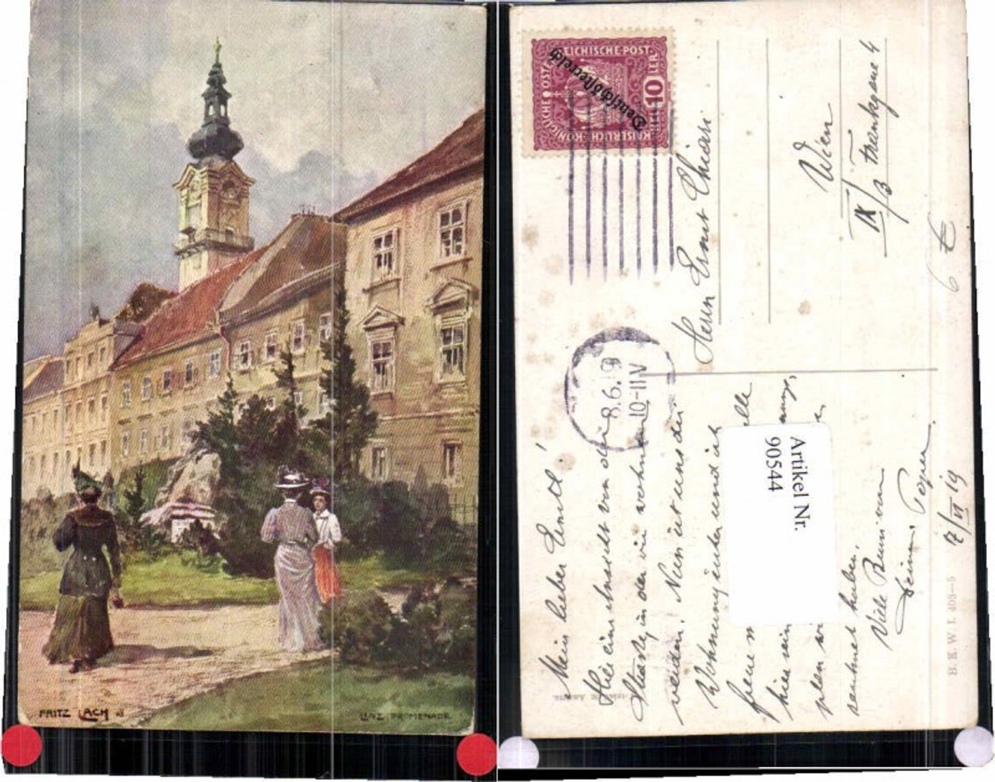 90544,Fritz Lach Linz a.d. Donau Promande Frauen Hut