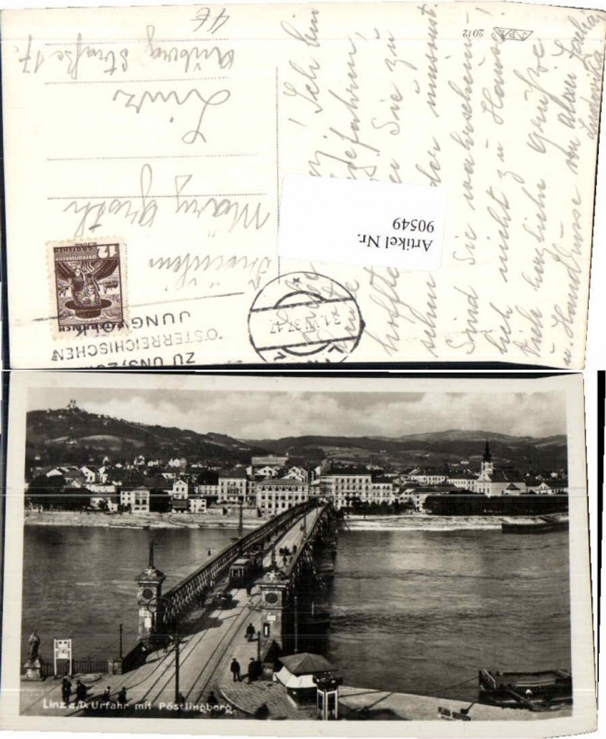 90549,Linz a.d. Donau Urfahr m. Pöstlingberg Brücke