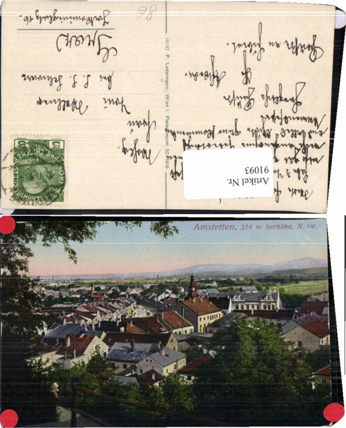 91093,Amstetten Totale um 1916