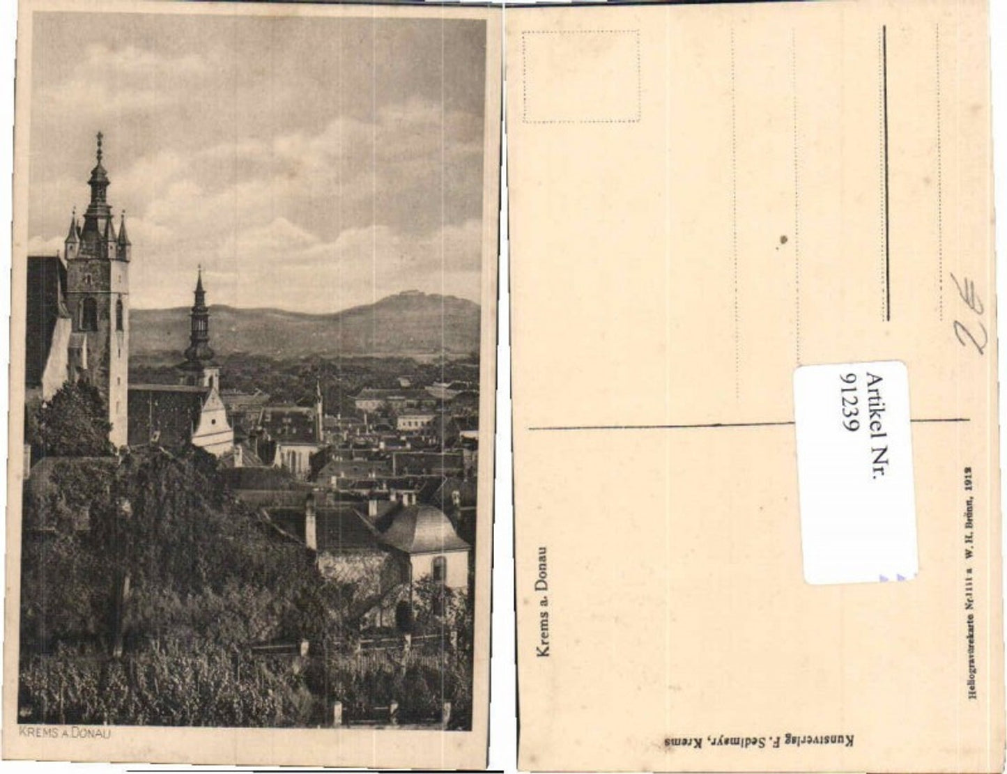 91239,Krems a.d. Donau Teilansicht 1912