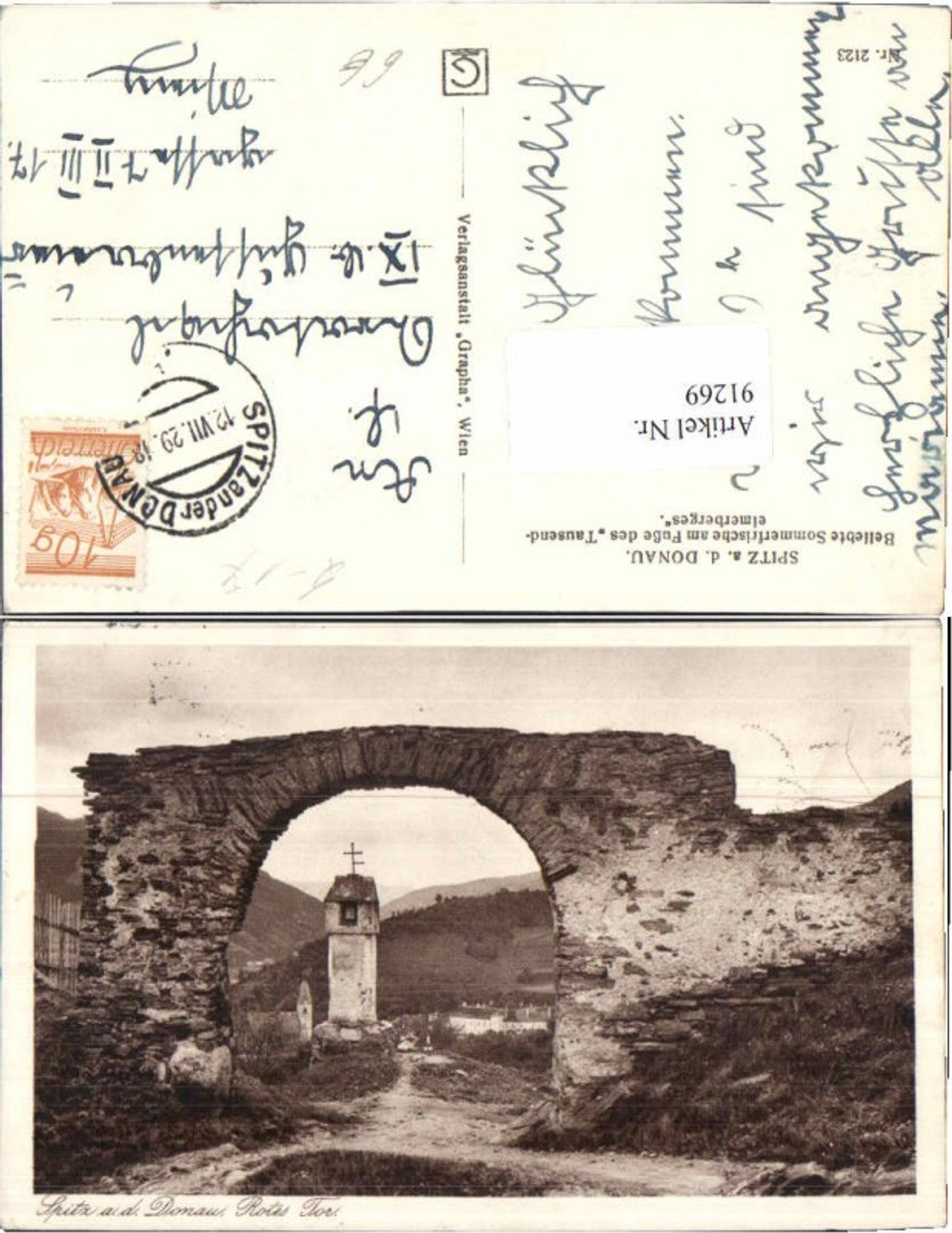 91269,Spitz a.d. Donau Wachau Rotes Tor 1929