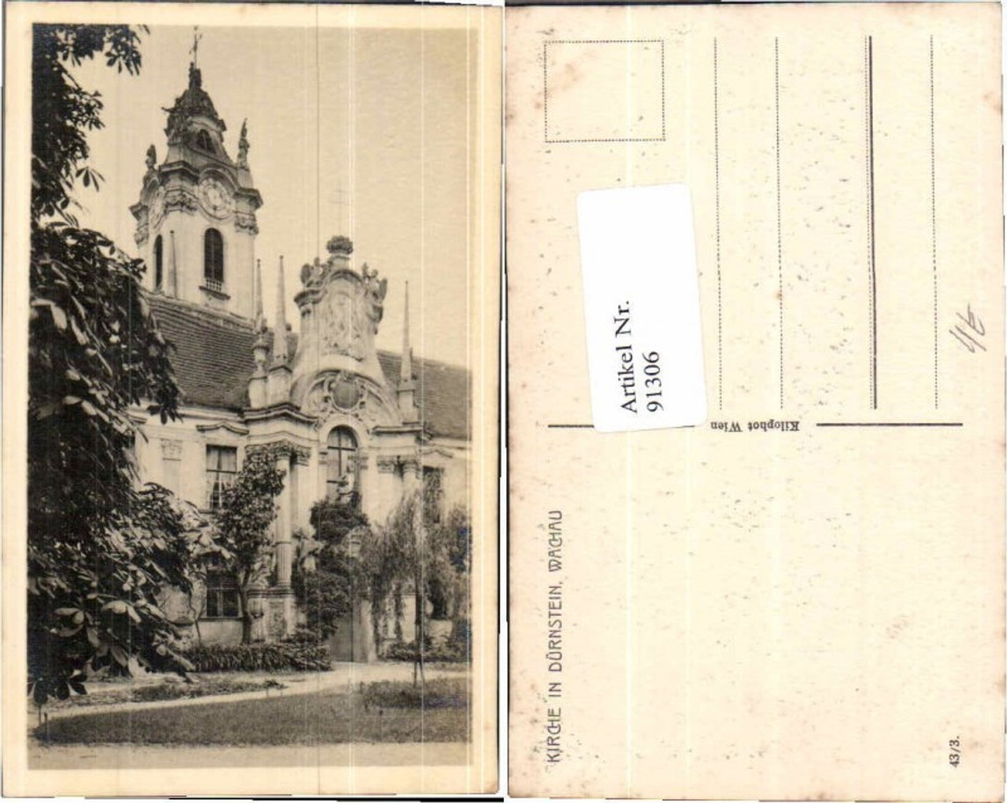 91306,Kirche in Dürnstein i.d. Wachau Kilophot 43-3