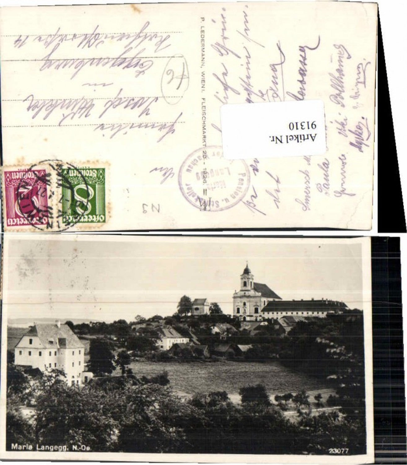 91310,Maria Langegg b. Aggsbach Wachau 1927