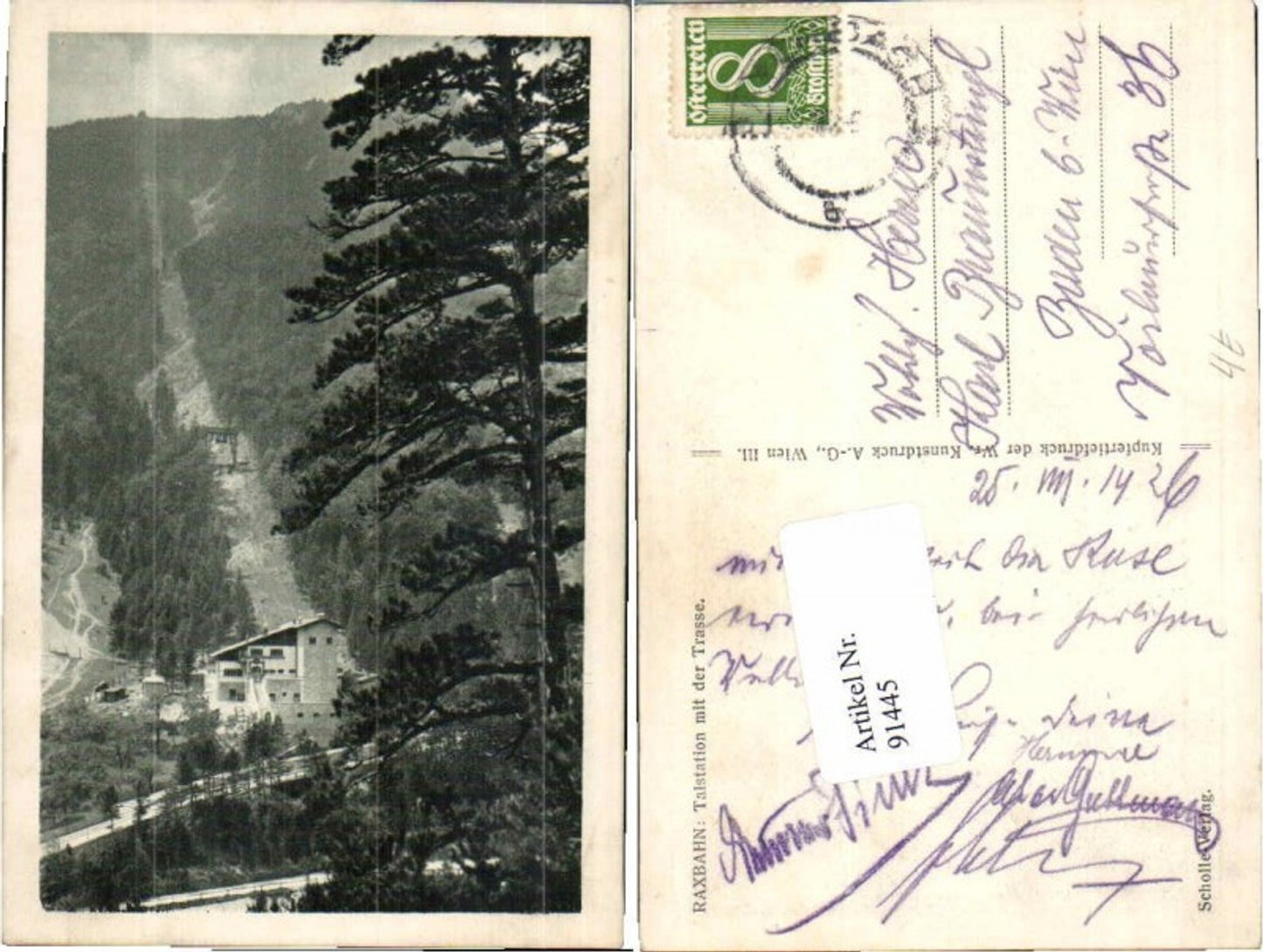 91445,Raxbahn Rax Talstation Trasse Reichenau