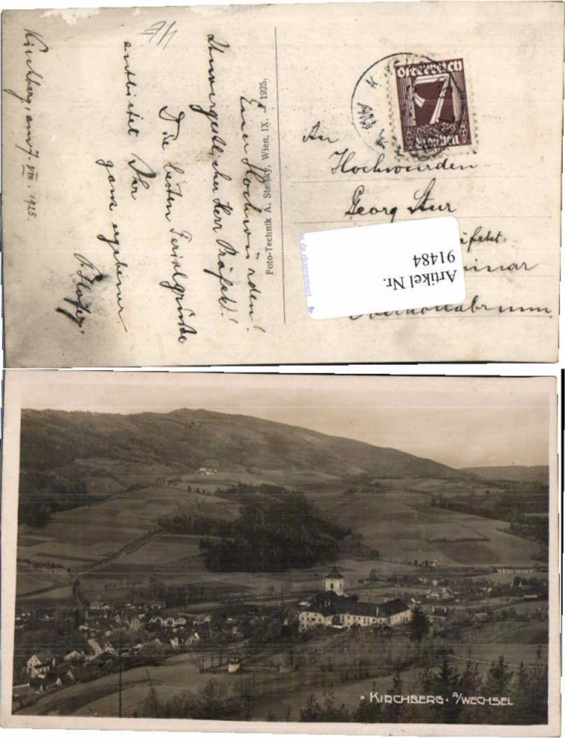 91484,Kirchberg a. Wechsel 1925