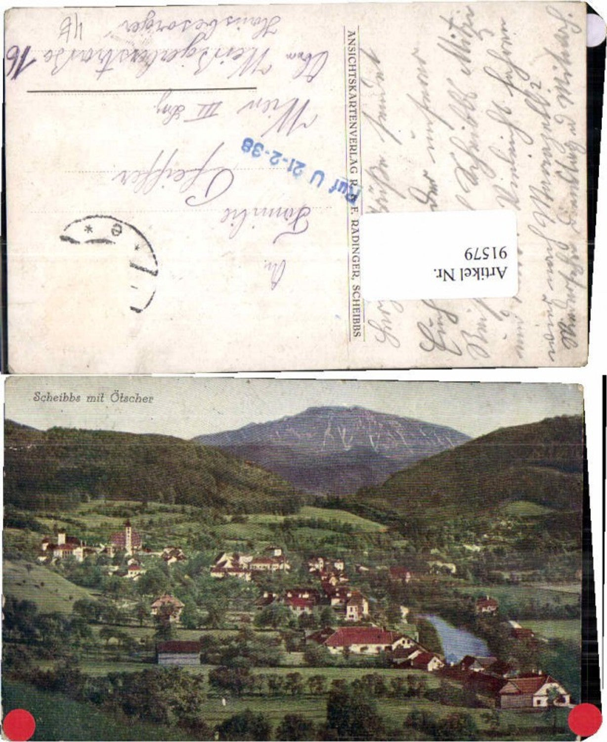 91579,Scheibbs m. Ötscher Totale 1915