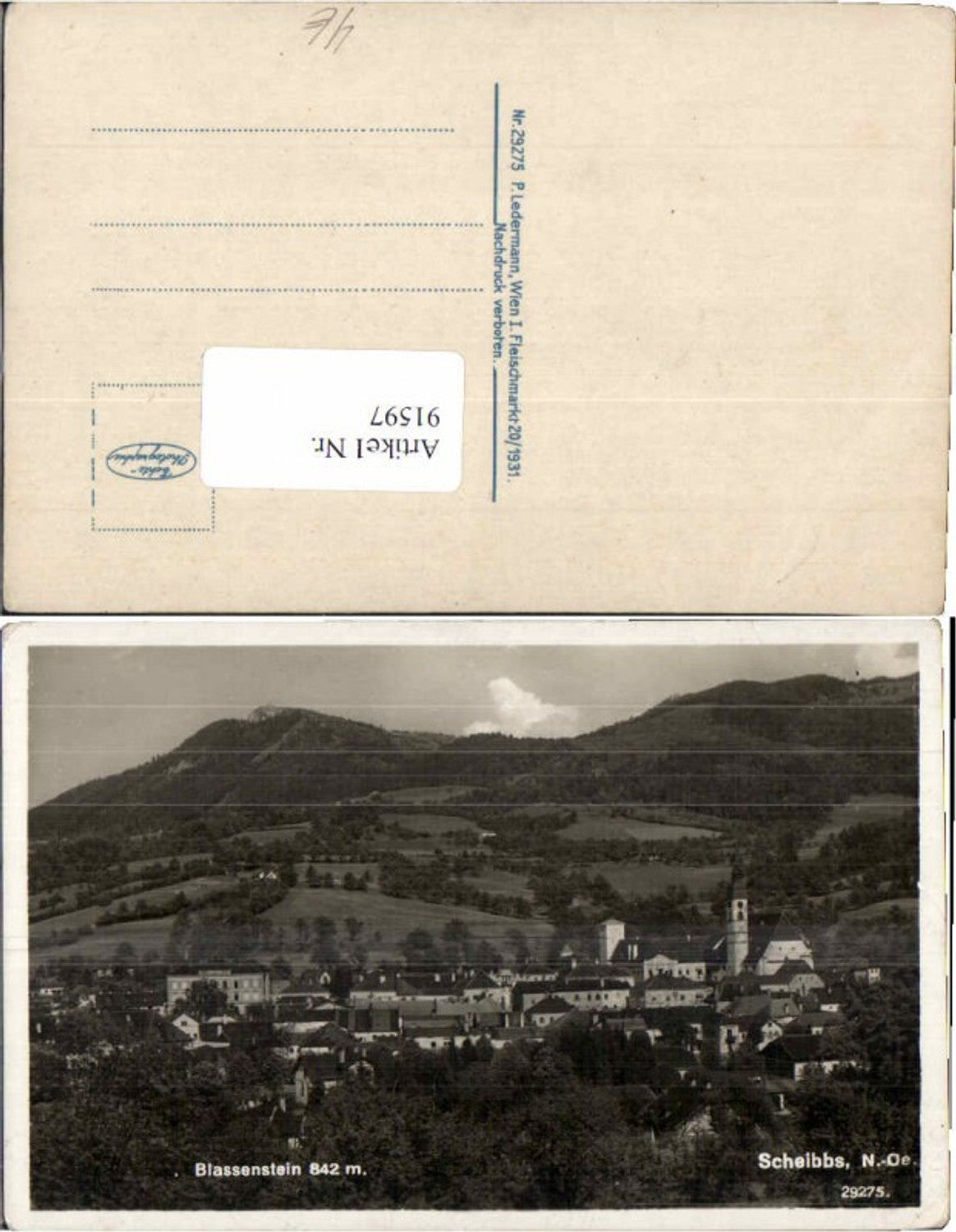 91597,Scheibbs m. Blassenstein 1931