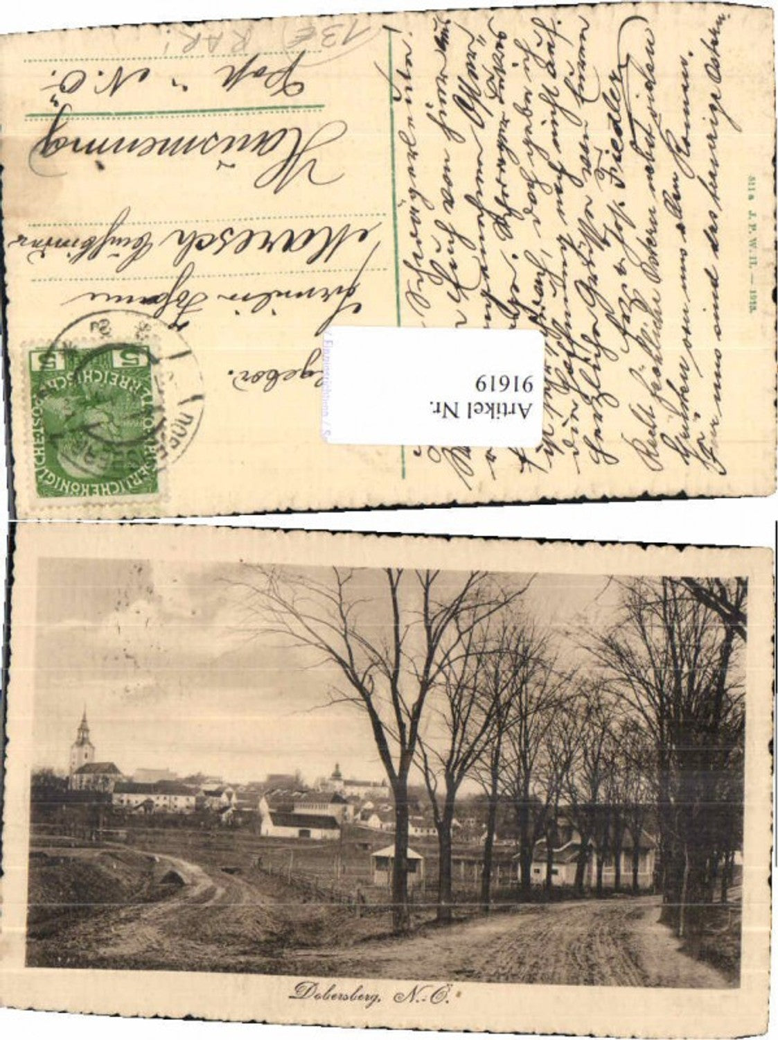 91619,Dobersberg an d. Thaya Wegpartie vorm Ort 1913