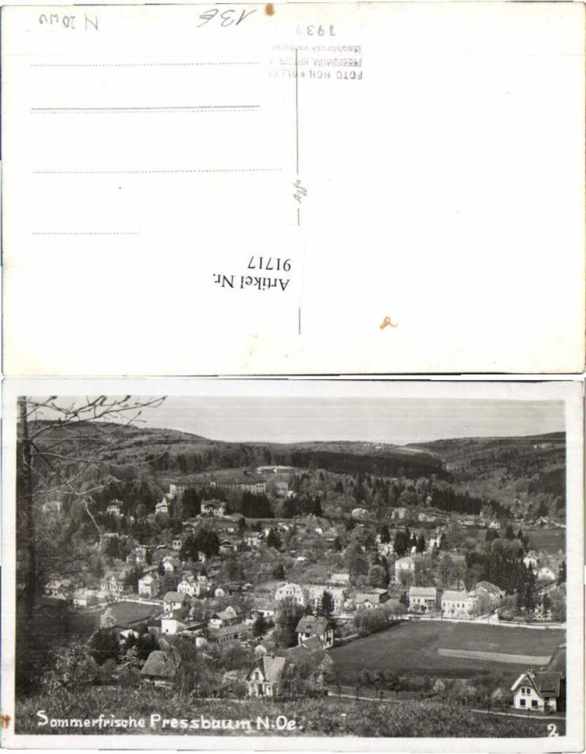 91717,Sommerfrische Pressbaum bei Wien 1939