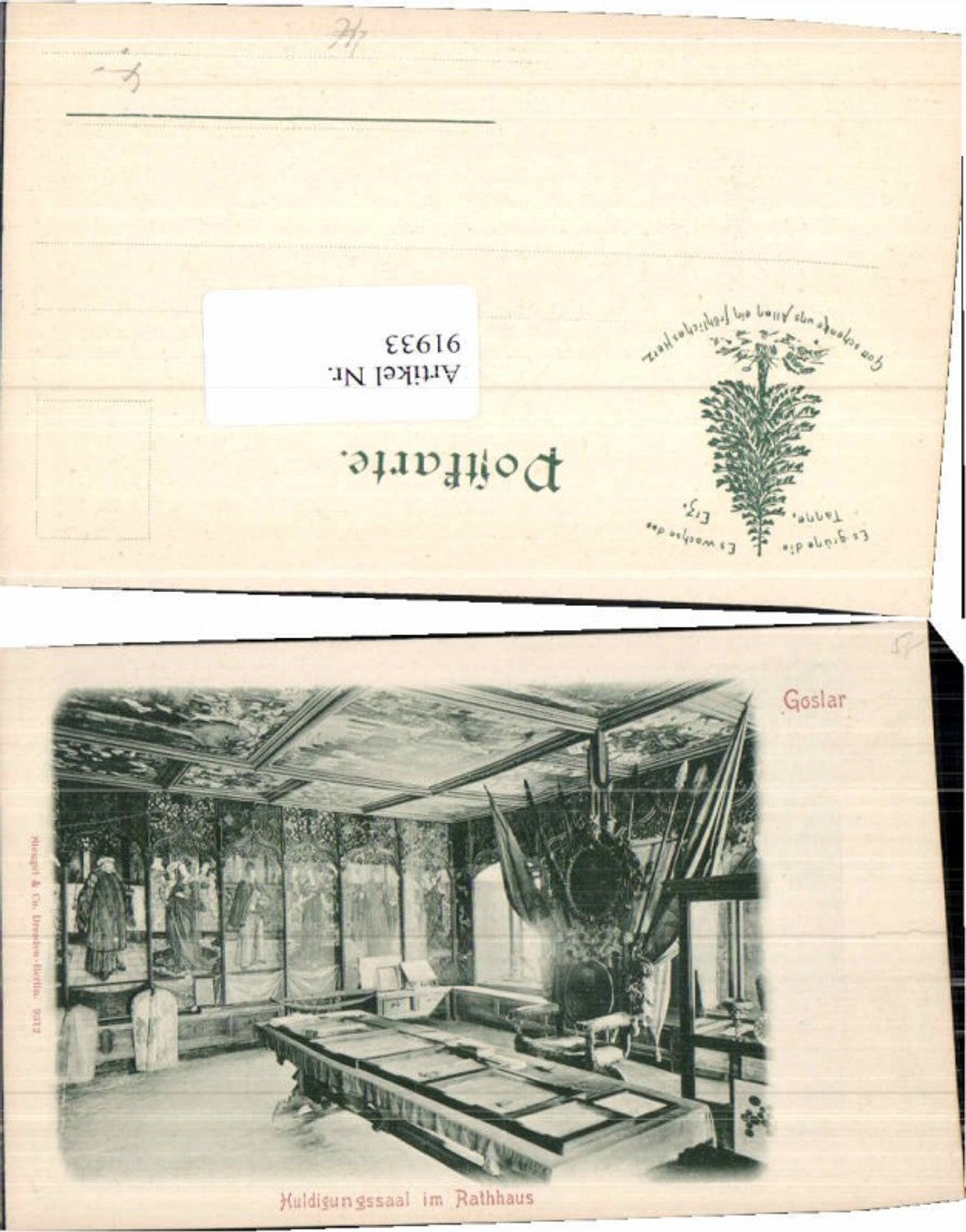 91933,Goslar Huldigungssaal im Rathaus 1900