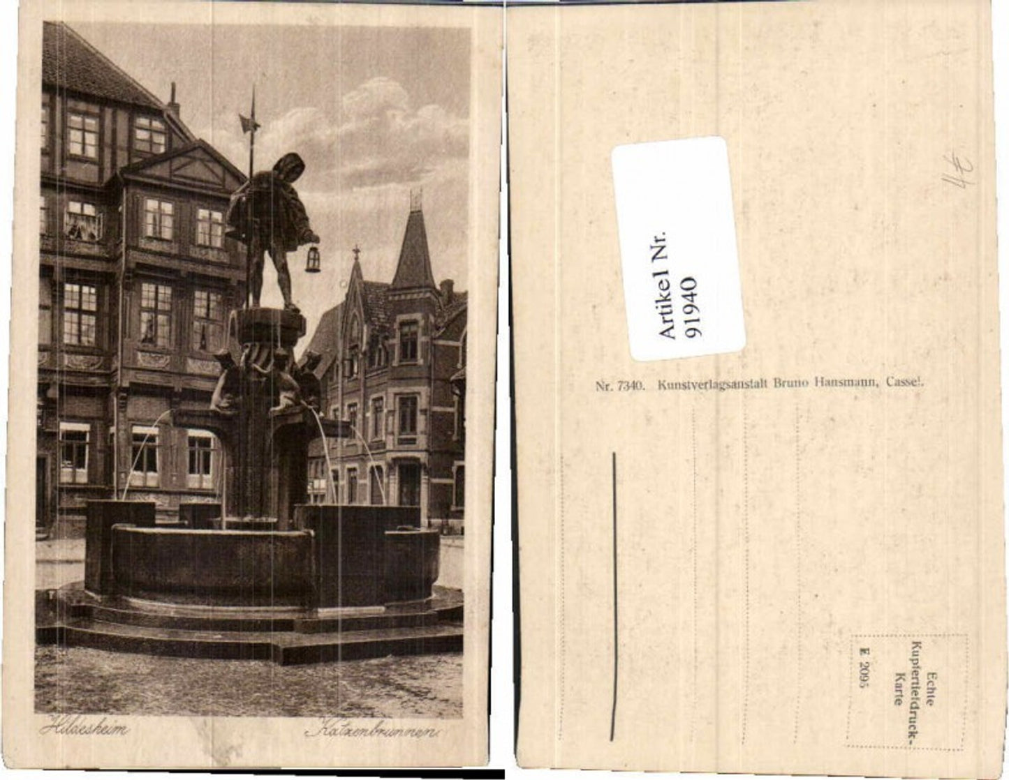 91940,Hildesheim Katzenbrunnen Brunnen